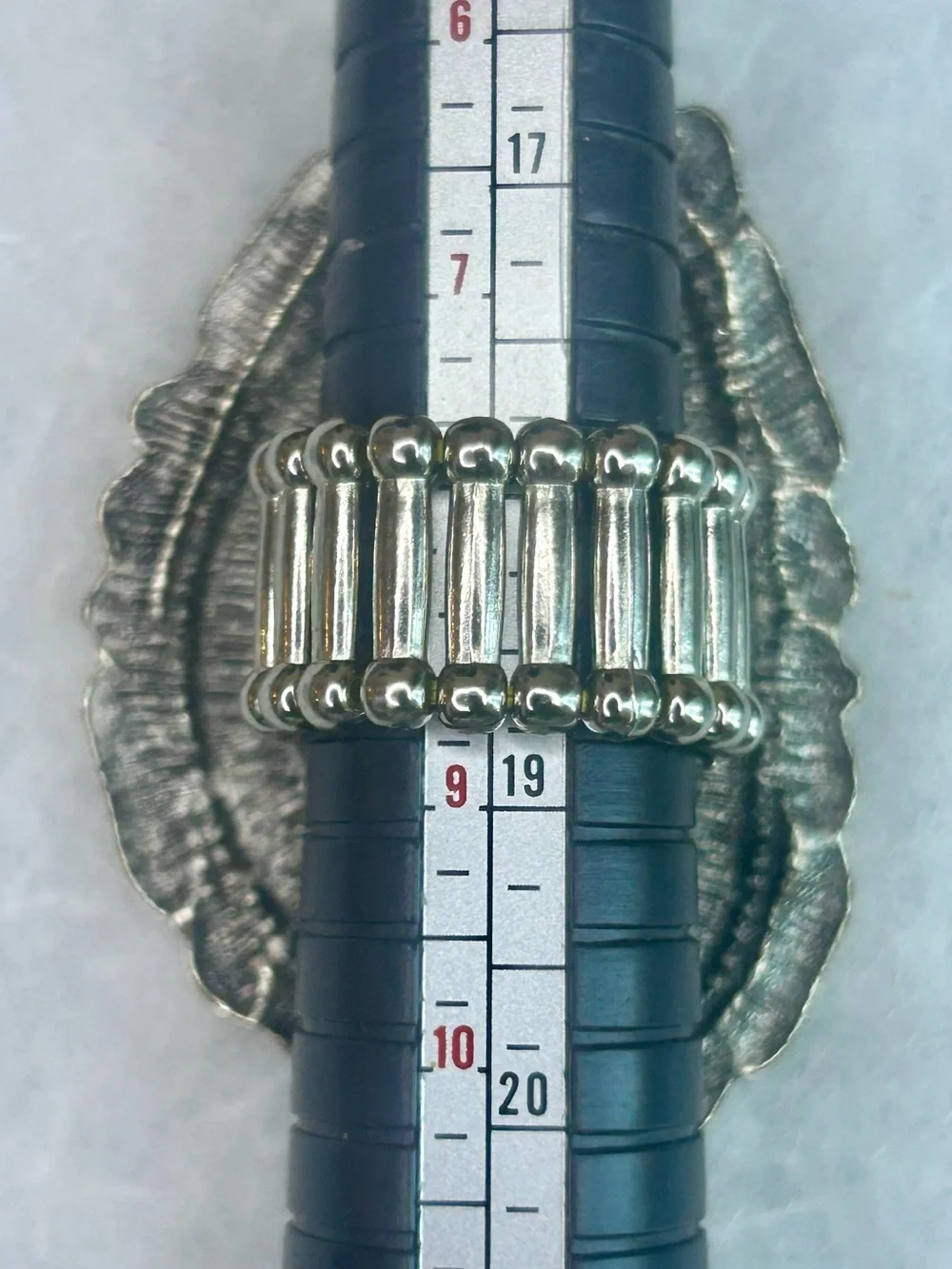 Large Southwestern Faux Turquoise Statement Stretch Ring (c. 2000s–2010s)